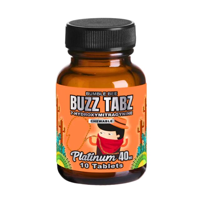 BUMBLE BEE BUZZ TABZ 7-HYDROXY PLATINUM 40MG PER TABLET 10CT/ JAR - Image 2