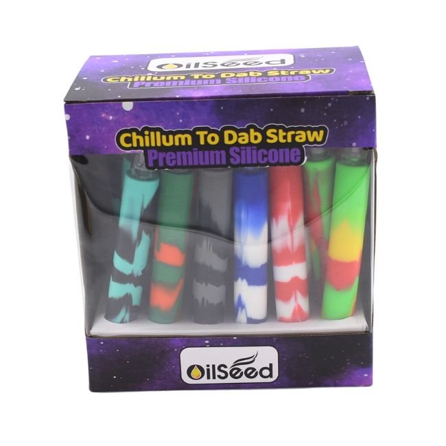 OILSEED DAB STRAW PREMIUM SILICONE CHILLUM 24CT/ BOX - Image 2
