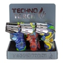TECHNO MARBLE DESIGN SINGLE FLAME TORCH LIGHTER 9CT/ DISPLAY - Image 2