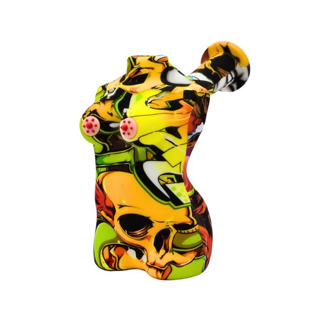 5'' FANCY PRINTED SILICONE WATER PIPE - Image 2