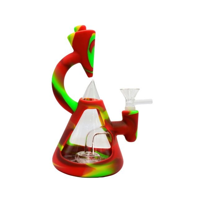 8.5''SILICONE FANCY BEAKER WATER PIPE - Image 2