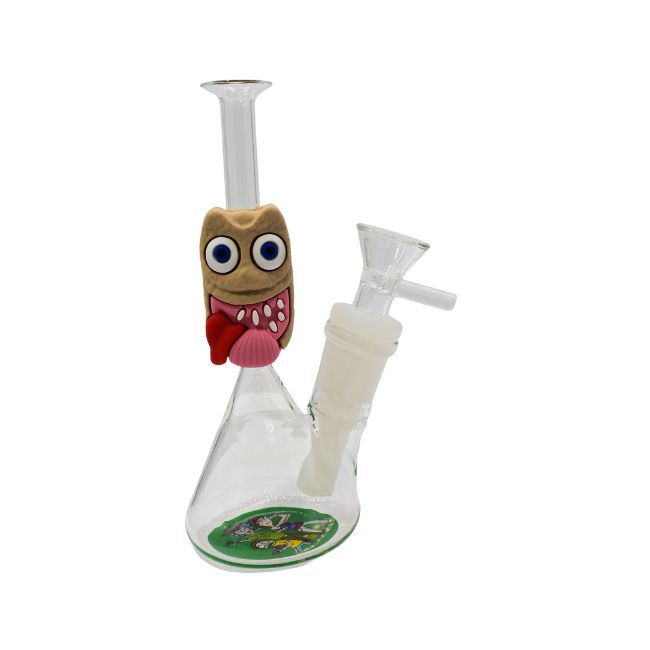 6'' SILICONE WITH GLASS WATER PIPE - Image 2