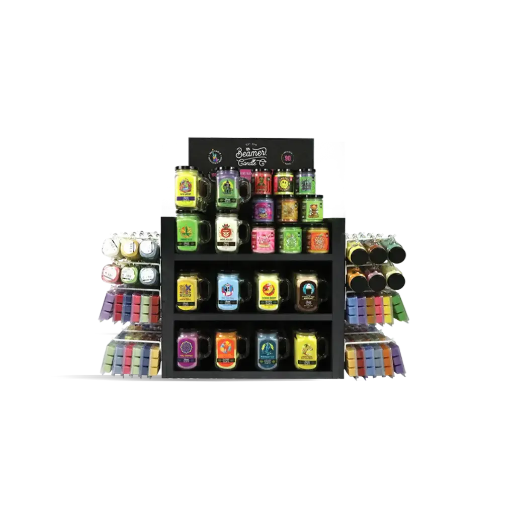 Beamer Candle Co - Full Two-Tier Small Wooden Retail Display