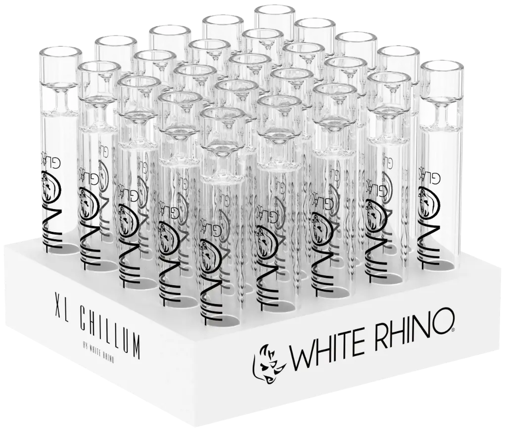 WHITE RHINO- XL CHILLUM - 25 COUNT DISPLAY