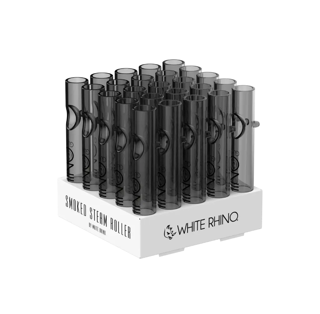 WHITE RHINO- STEAM ROLLER SMOKED - 25 COUNT DISPLAY