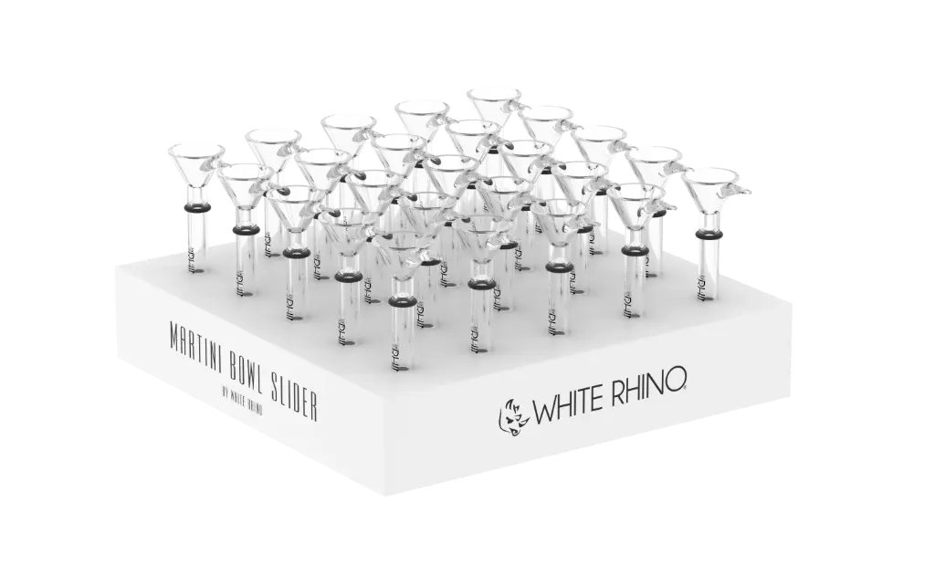 WHITE RHINO- MARTINI BOWL SLIDER DOWNSTEMS - 25 COUNT