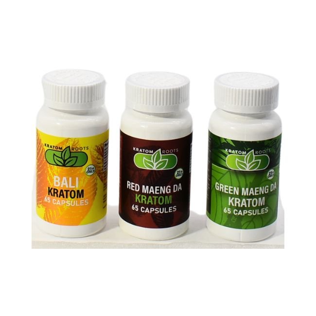 KRATOM ROOTS HIGH QUALITY NANO KRATOM 65CT CAPSULES JAR