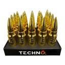TECHNO GOLD BULLET SOFT FLAME TORCH LIGHTER 20CT/ DISPLAY