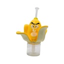 8.5'' SILICONE WITH GLASS FANCY WATER PIPE