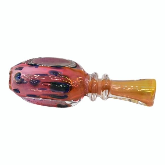 GOLD FUME FLAT BOTTOM GLASS CHILLUM