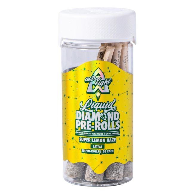 ASTRO EIGHT LIQUID DIAMONDS 2GM PRE ROLLS JOINTS 10CT/ JAR