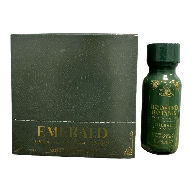 BOOSTED BOTANIX KRATOM DIETARY SUPPLEMENT EMERALD 15ML/5OZ SHOTS 12CT BOX
