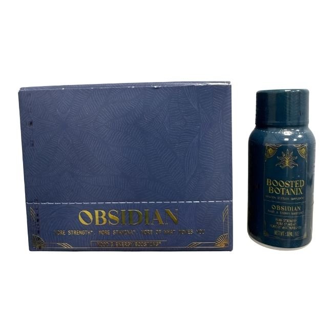 BOOSTED BOTANIX KRATOM DIETARY SUPPLEMENT 1OZ 30ML SHOTS OBSIDIAN 12CT/BOX
