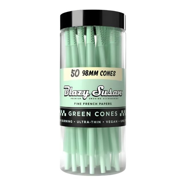 BLAZY SUSAN 98MM GREEN CONES 50CT JAR