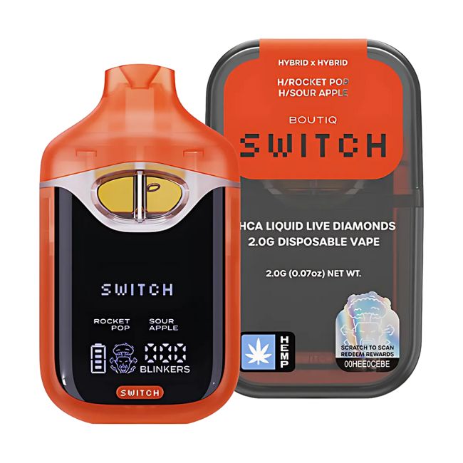BOUTIQ SWITCH V4 THCA LIQUID LIVE DIAMOND 2GM DISPO 10CT/ BOX