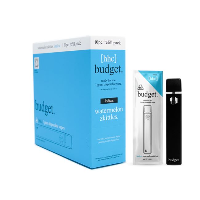 BUDGET HHC BLEND 1GM REFILL DISPO 10CT/ BOX