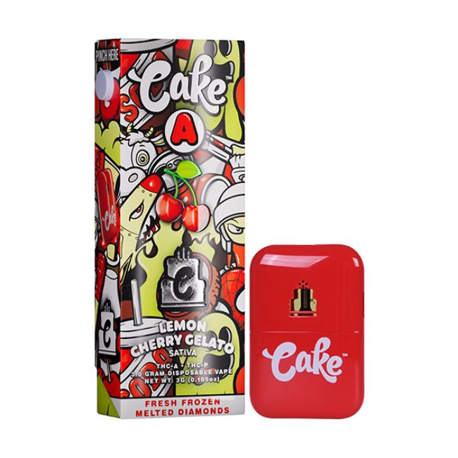 CAKE FRESH FROZEN MELTED DIAMONDS THCA + THC-P 3GM DISPO 5CT/ BOX