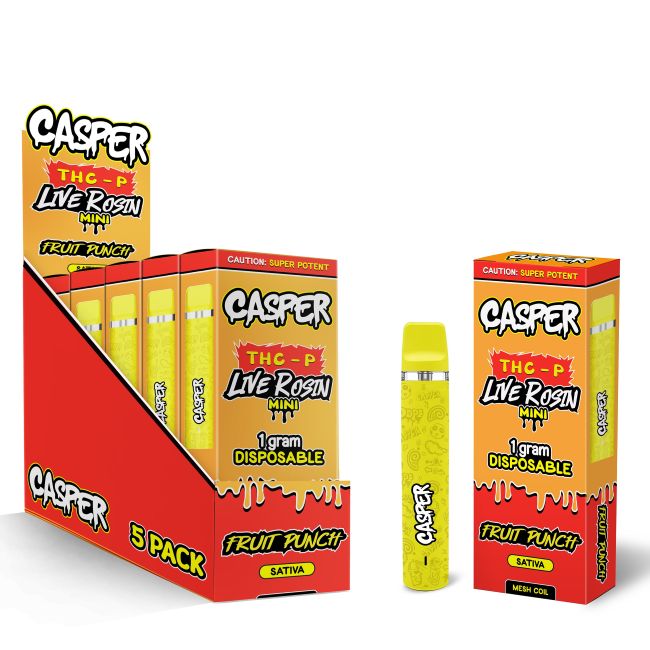 CASPER THC-P LIVE ROSIN MINI 1GM DISPO 5CT/ BOX