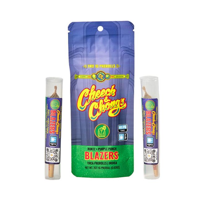 CHEECH &amp; CHONG'S BLAZERS THCA + HHC 1GM X 2PK PRE ROLLS JOINTS 12CT/ BOX