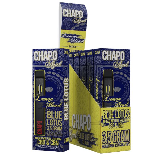 CHAPO AZUL BLEND BLUE LOTUS CBD &amp; CBN 3.5GM DISPO 6CT/ BOX