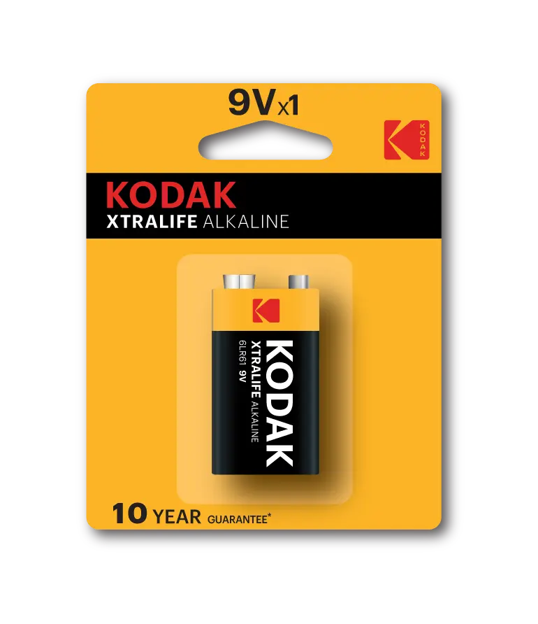 Kodak XTRALIFE Alkaline 9V Battery (1-pack blister) 