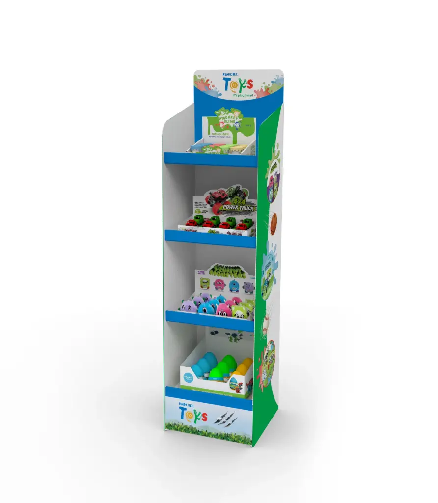 Emobii- Ready, Set, Toys! Empty Floor Display Stand