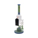 DRAGON GLASS 14" HIGH QUALITY STRAIGHT TUBE WITH SHOWER HEAD WATER PIPE