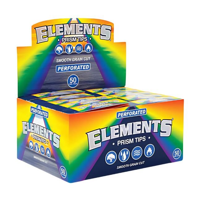 ELEMENTS SMOOTH GRAIN CUT PRISM PERFORATED TIPS 50CT/ BOX