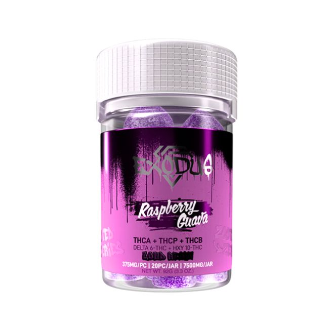 EXODUS ZOOTED SERIES THCA+THCP+THCB D6-THC+HXY 10-THC LOUD RESIN 7500MG GUMMIES 20CT JAR