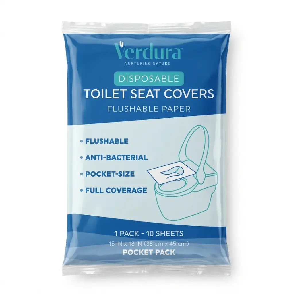 Verdura - Flushable Toilet Seat Cover - Master Pack (4 Displays x 12 Retail Packs x 10 Covers)