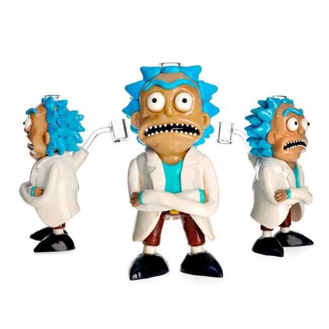 PHOENIX GLASS 8'' RICK &amp; MORTY WATER PIPE