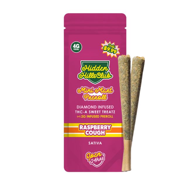 HIDDEN HILLS MINI MART SWEET TREATZ DIAMOND INFUSED 2GM X 2PK PRE ROLLS JOINTS 10CT/ BOX