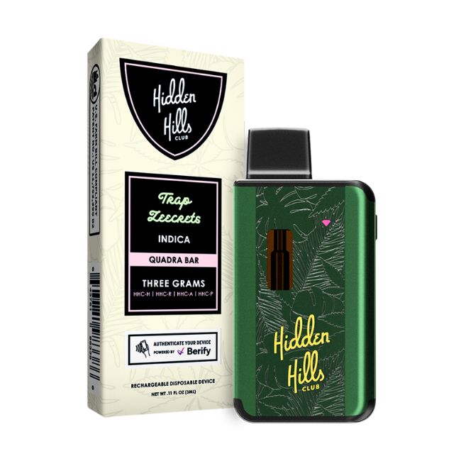 HIDDEN HILLS THE QUADRA BAR HHC-H + HHC-R + HHC-A + HHC-P 3GM DISPO 5CT/ BOX