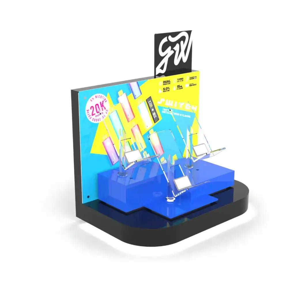 GWV - POS x3 Graphic Vape Device Display Stand - BB - GWV-3GS-V1 - UNIT (1)