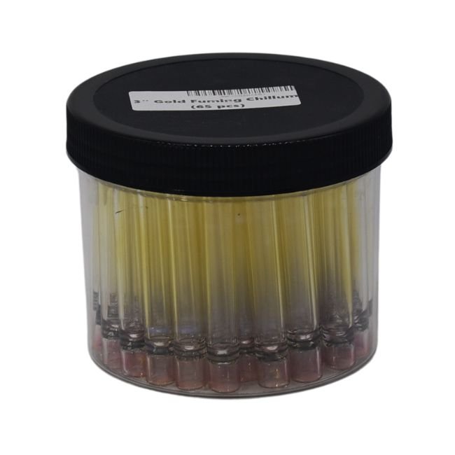 3.5'' GOLD FUMING CHILLUM 65CT/ JAR