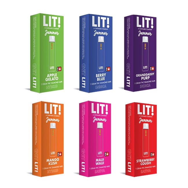 LIT THC JAMMER DIAMONDS 1GM DISPO 5CT/ BOX