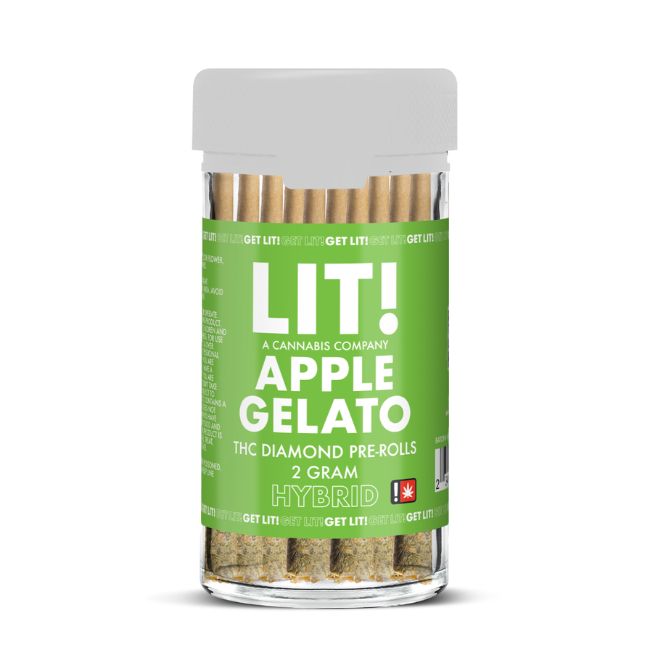 LIT THC DIAMOND 2GM PRE ROLL JOINTS 10CT/ JAR