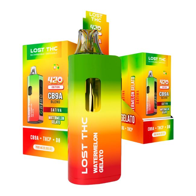 LOST THC V2 420 EDITION CB9A BLEND THCP + D8 7.5GM DISPO 5CT/ BOX