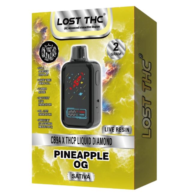 LOST THC CB9A EDITION THCP LIQUID DIAMOND 2GM DISPO 5CT/ BOX