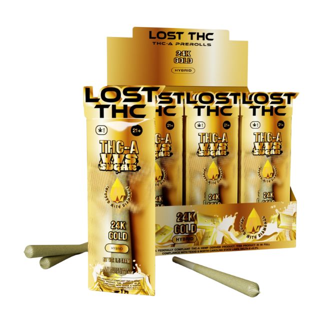 LOST THC THC-A VVS SUGAR DIAMOND INFUSED 1.5GM PRE ROLL JOINTS 30CT/ BOX