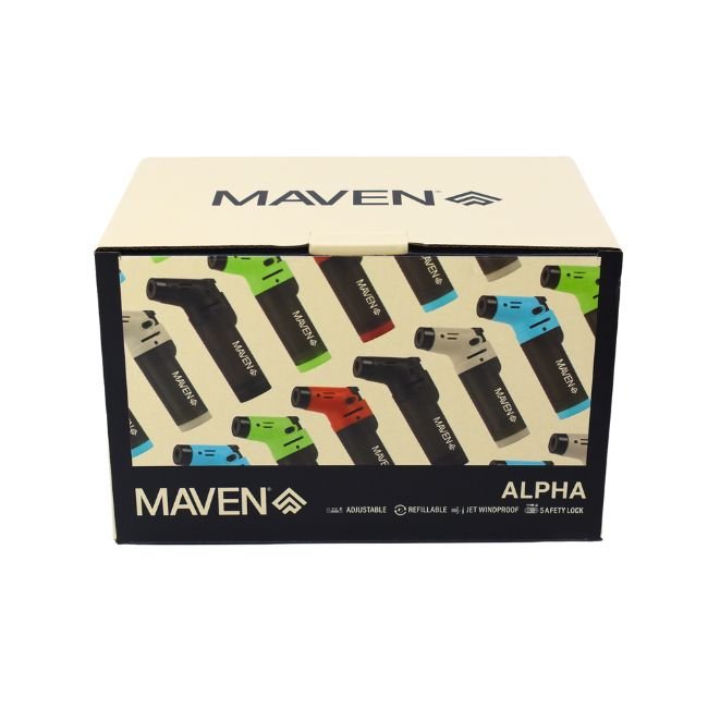 MAVEN ALPHA  WIND PROOF TORCH LIGHTER 15CT DISPLAY