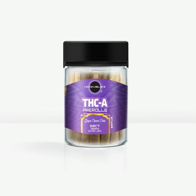MOON BUZZ THC-A 2GM PRE ROLLS JOINTS 50CT/ JAR
