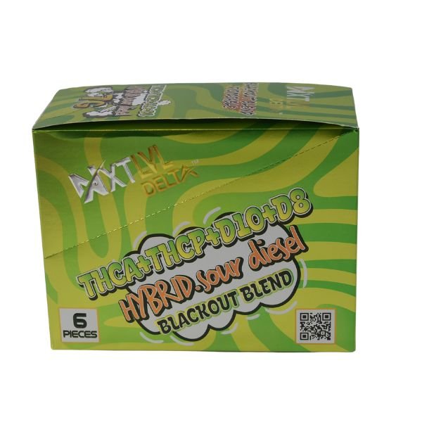 NXTLVL BLACK OUT BLEND THCA + THCP + D10 + D8 7GM DISPO 6CT BOX