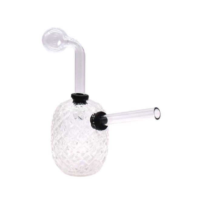 5" PINEAPPLE DESIGN HEAVY DUTY GLASS TUBE