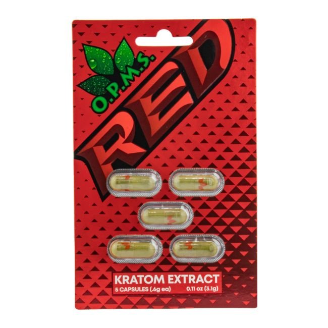 OPMS KRATOM RED 5CT CAPSULES