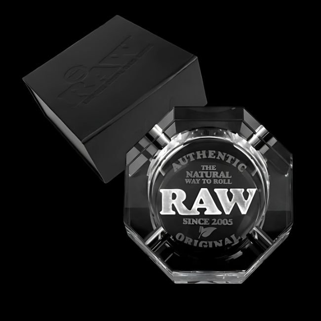 RAW LEAD-FREE CRYSTAL GLASS ASHTRAY
