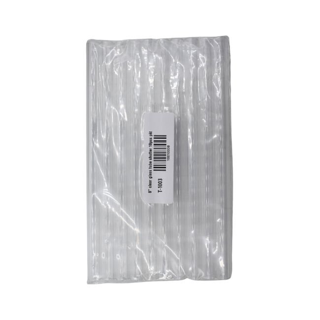 8'' CLEAR GLASS TUBE 10CT