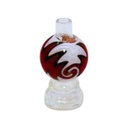 GLASS 3"INCH GLOBE LIME PYREX DESIGN CARB CAP