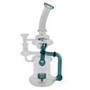 12" FANCY RECYCLER GLASS WATER PIPE