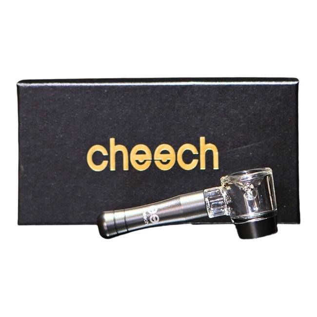 CHEECH 4"INCH CLEAR BOLINE HAMMER DESIGN HANDPIPE